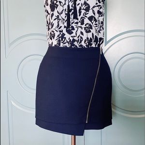 H & M Deep Navy Fully Lined Skirt Size 10